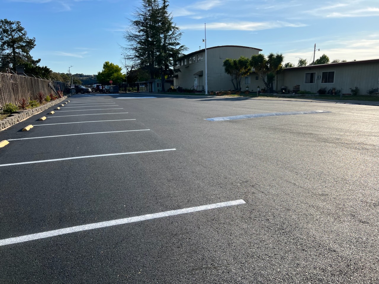 Parking lot restriping in Vacaville